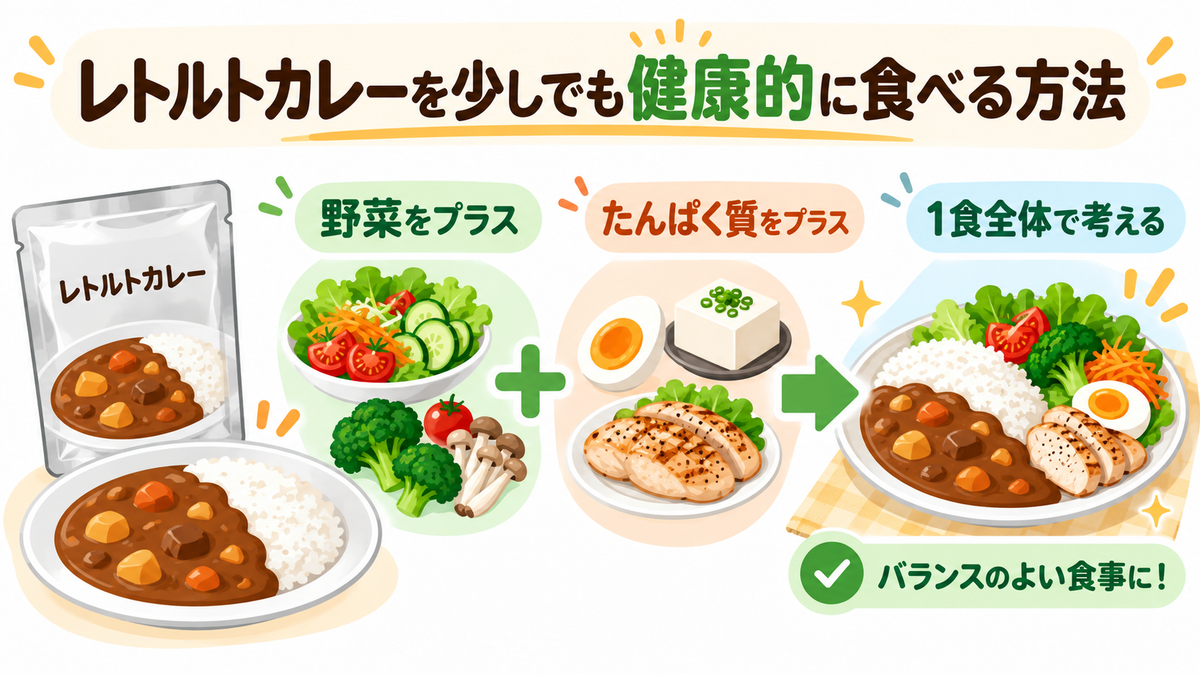レトルトカレーは単品ではなく1食全体で考える