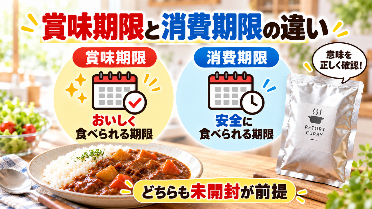 賞味期限と消費期限の違い