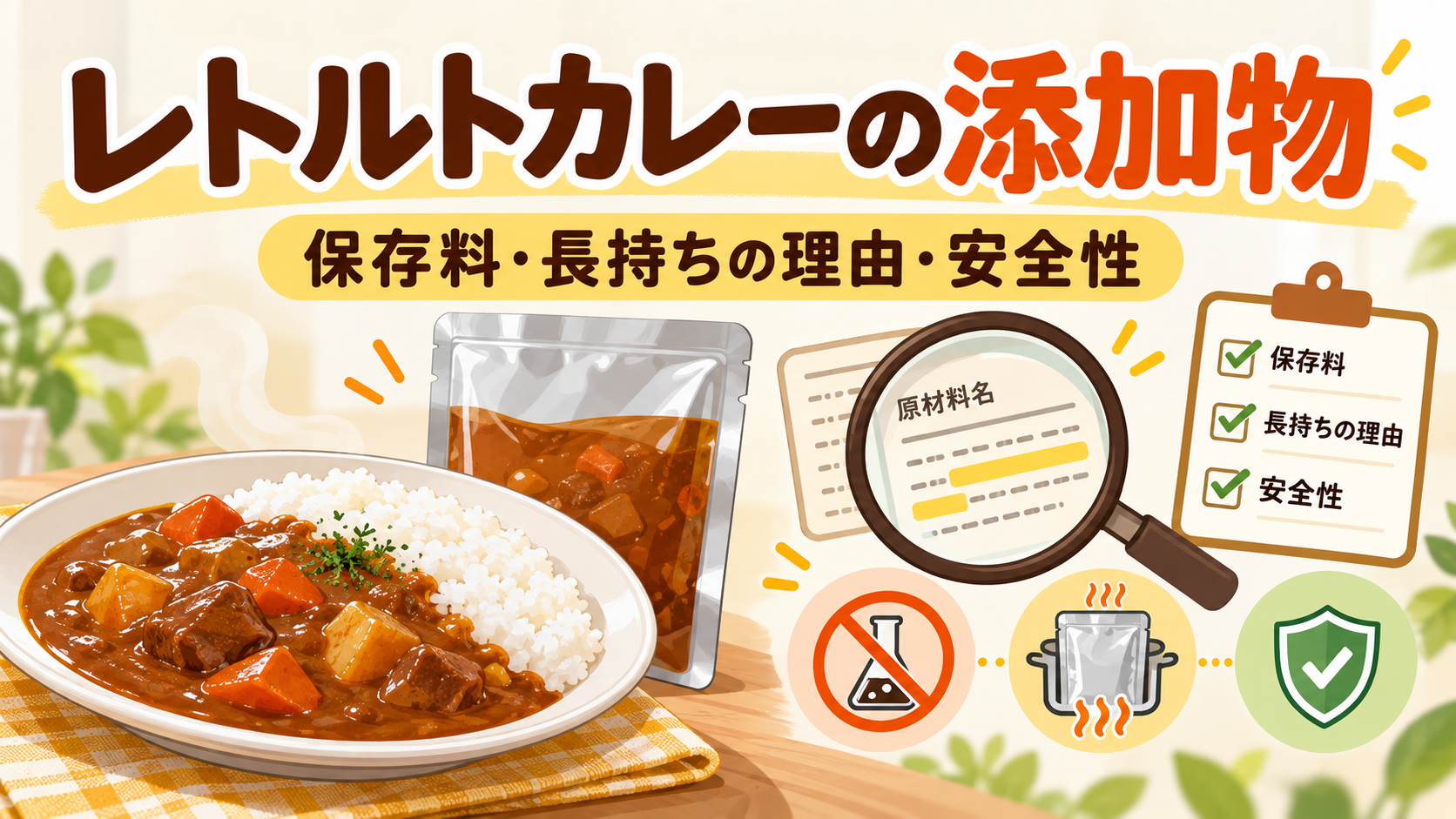 【添加物は多い？】レトルトカレーに保存料は使われている？長持ちする理由と安全性を解説！